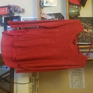 Red Sparkly sweater